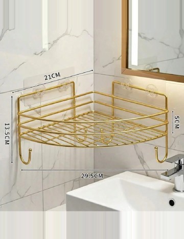 Suport de depozitare pentru baie SHEIN, auriu
