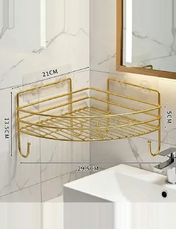Suport de depozitare pentru baie SHEIN, auriu