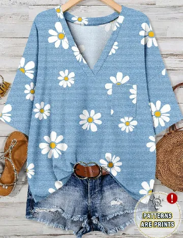 Tricou Emery Rose Curve, albastru