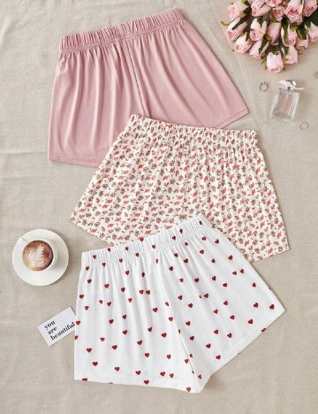 Set pantaloni de pijama 3 perechi SHEIN CURVE, mix culori