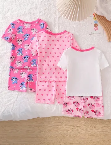 Set pijamale 3 perechi Shein Kids, mix culori