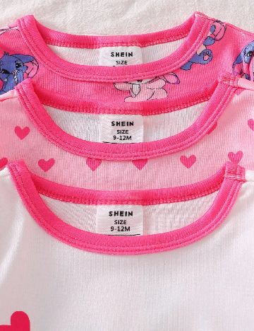 Set pijamale 3 perechi Shein Kids, mix culori