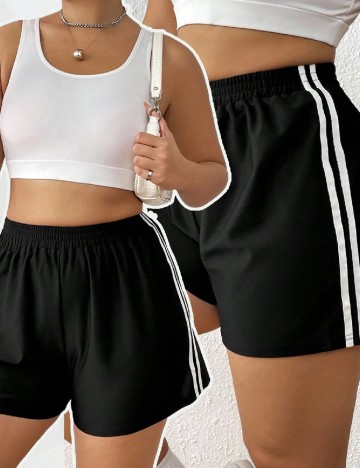 Pantaloni scurti SHEIN CURVE, negru