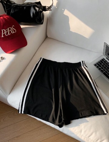 Pantaloni scurti SHEIN CURVE, negru