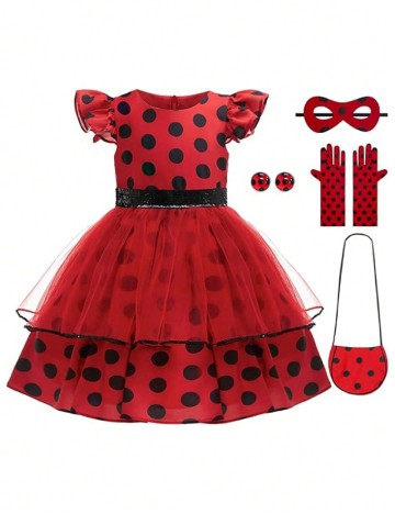 Costum Shein Kids, rosu