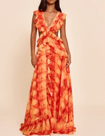 Rochie lunga PrettyLittleThing, portocaliu