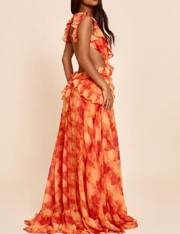 Rochie lunga PrettyLittleThing, portocaliu