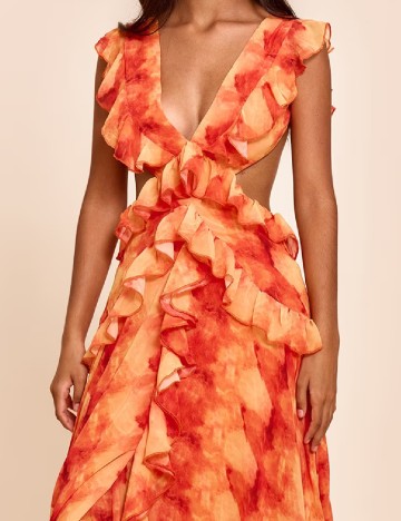 Rochie lunga PrettyLittleThing, portocaliu