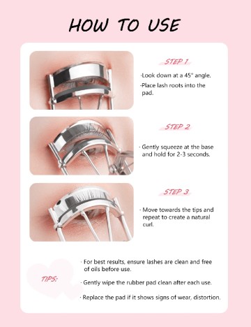 Cleste pentru curbarea genelor SHEIN, alb