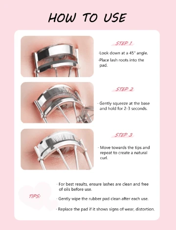 Cleste pentru curbarea genelor SHEIN, alb