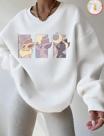 Bluza Oversize SHEIN, alb