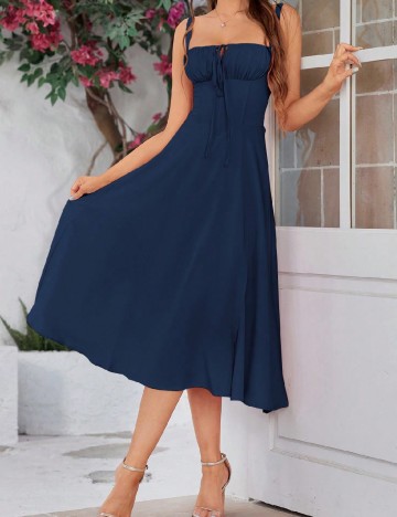 Rochie medie Parthea, bleumarin