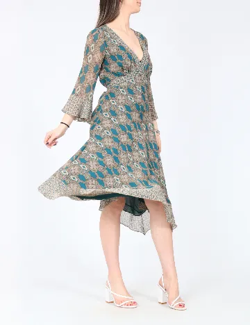 Rochie medie Marks and Spencer, verde/maro