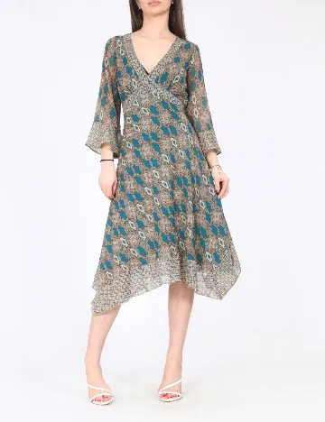 Rochie medie Marks and Spencer, verde/maro