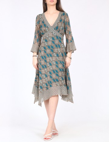 Rochie medie Marks and Spencer, verde/maro