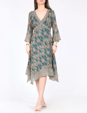 Rochie medie Marks and Spencer, verde/maro