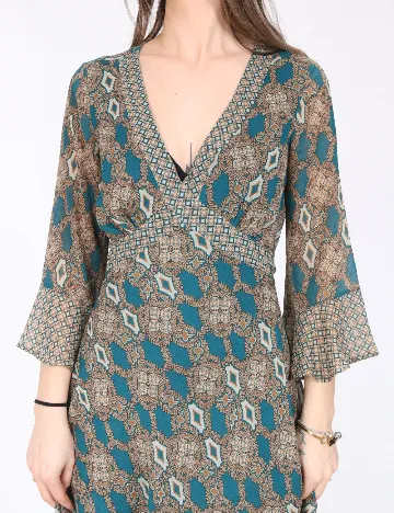 Rochie medie Marks and Spencer, verde/maro