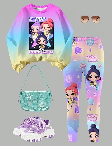 Compleu Shein Kids, mix culori