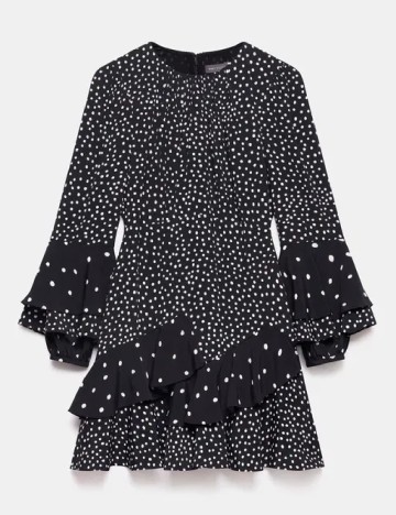 Rochie scurta Mint Velvet, alb/negru