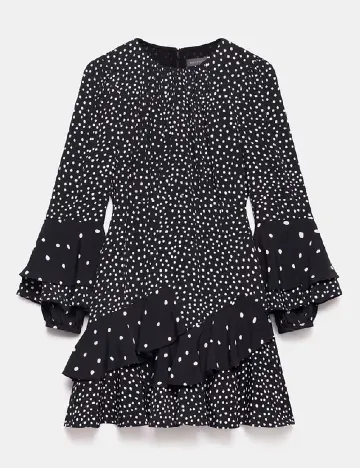 Rochie scurta Mint Velvet, alb/negru