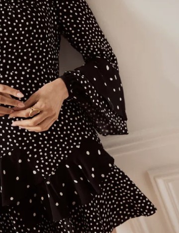 Rochie scurta Mint Velvet, alb/negru