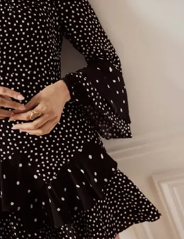 Rochie scurta Mint Velvet, alb/negru