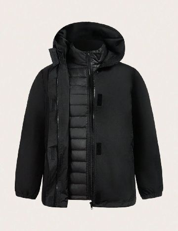 Geaca 2 in 1 SHEIN CURVE, negru