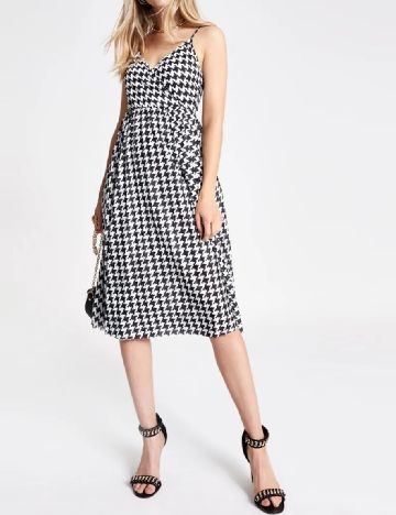 Rochie scurta River Island, alb/negru