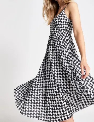 Rochie scurta River Island, alb/negru