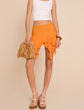 Fusta PrettyLittleThing, portocaliu