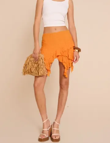 Fusta PrettyLittleThing, portocaliu