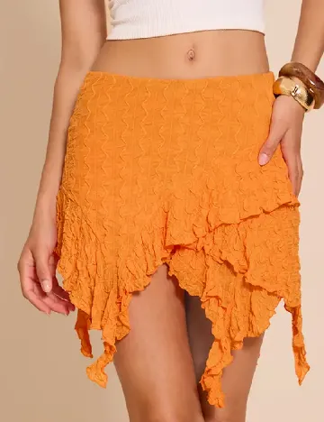 Fusta PrettyLittleThing, portocaliu