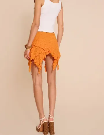 Fusta PrettyLittleThing, portocaliu