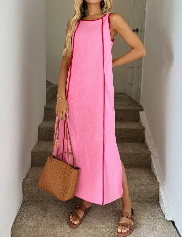 Rochie lunga Emery Rose, roz