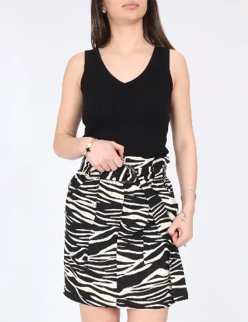 Fusta River Island, negru/crem