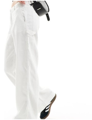 Pantaloni Weekday, alb