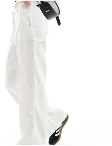 Pantaloni Weekday, alb