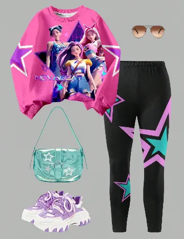 Compleu Shein Kids, mix culori