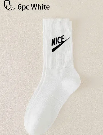 Set sosete 6 perechi SHEIN, alb