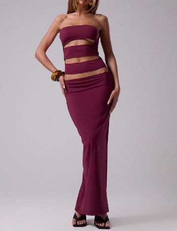 Rochie lunga Musera, pruna