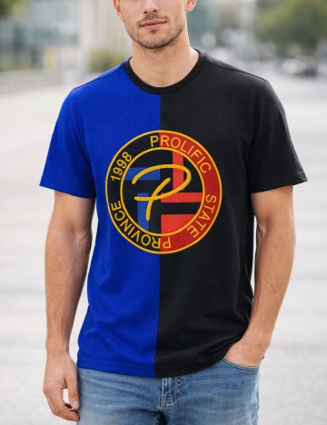 Tricou River Island, negru/albastru