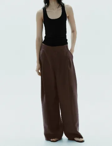 Pantaloni Zara, maro