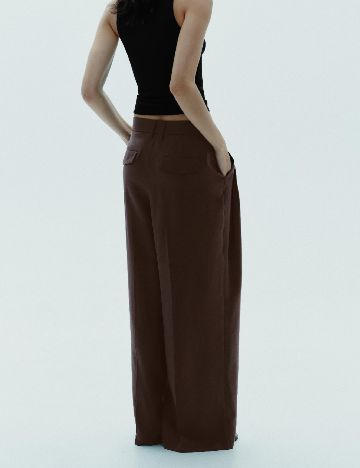 Pantaloni Zara, maro