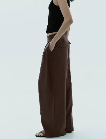 Pantaloni Zara, maro