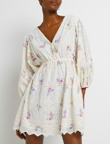 Rochie scurta River Island, ecru