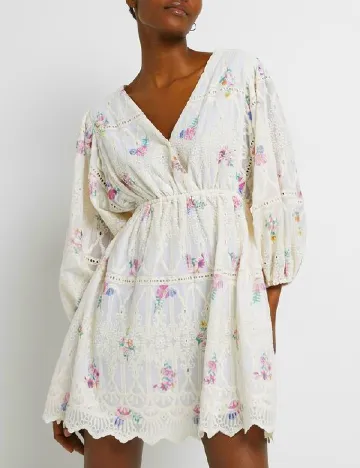 Rochie scurta River Island, ecru