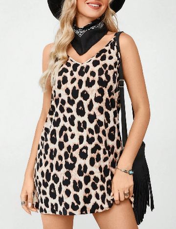 Rochie scurta SHEIN, animal print