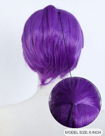 Set peruca si extensie de par SHEIN, mov