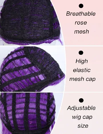 Set peruca si extensie de par SHEIN, mov