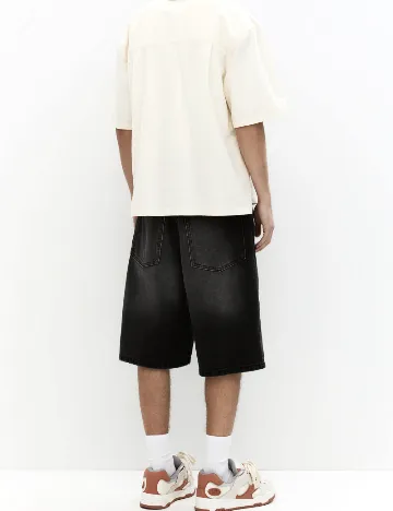 Pantaloni scurti Pull&Bear, negru
